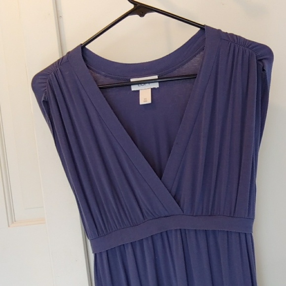 Ann Taylor Loft Sleeveless Blue Dress - Picture 1 of 4
